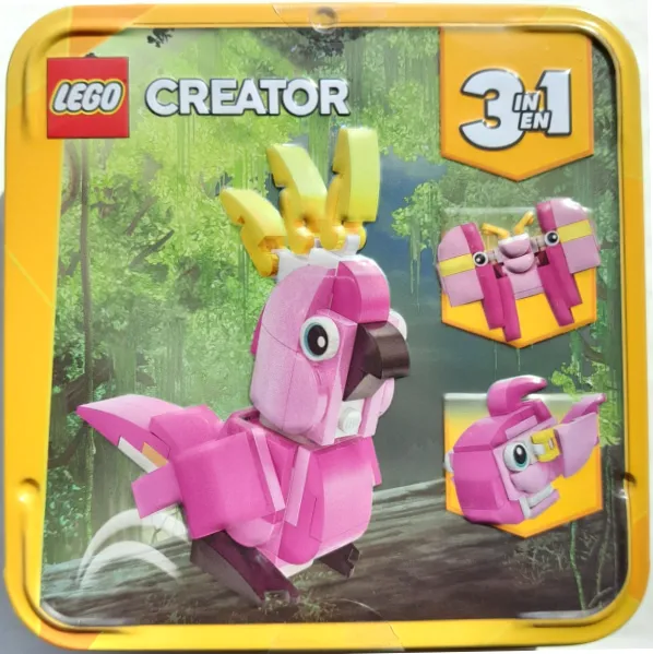 Pink Cockatoo metal box
