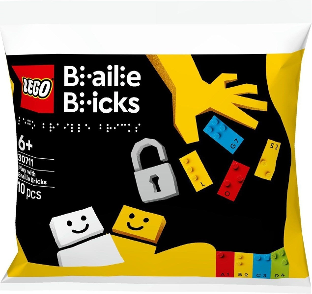 Play with Braille Bricks paper bag / polybag