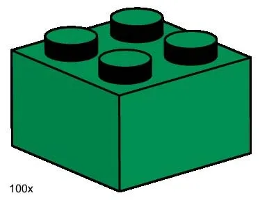 2 x 2 Green Bricks