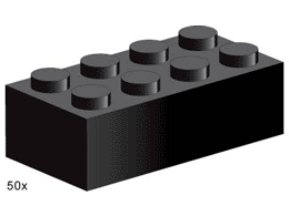 2 x 4 Black Bricks
