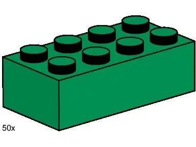 2 x 4 Green Bricks
