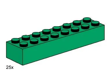 2 x 8 Green Bricks