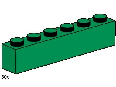 1 x 6 Green Bricks