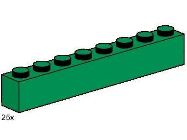 1 x 8 Green Bricks