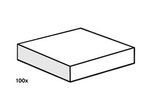 2 x 2 White Smooth Tiles
