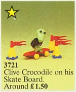 Clive Crocodile on Skateboard