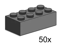 2 x 4 Dark Gray Bricks