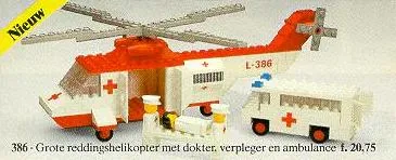 Red Cross Helicopter and Ambulance / Rescue Vehicles