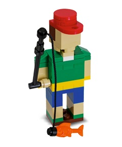 Monthly Mini Model Build Set - 2013 06 June, Fisherman polybag