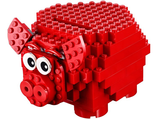 Coin Bank, Red Piggy Bank