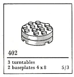 White Turntables and 4 x 8 Plates (The Building Toy)