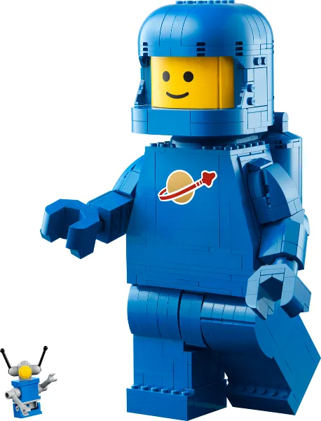 Up-Scaled Blue Astronaut Minifigure