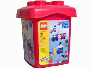 487 Piece Red Bucket