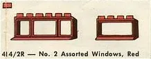 No. 2 Assorted Windows, Red