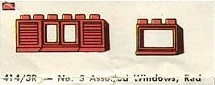 No. 3 Assorted Windows, Red