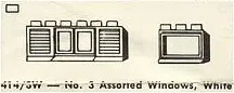 No. 3 Assorted Windows, White