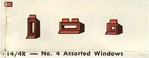 No. 4 Assorted Windows, Red