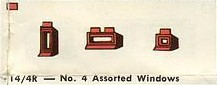 No. 4 Assorted Windows, Red