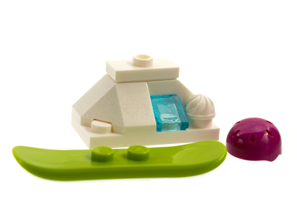 Advent Calendar 2021, Friends (Day  8) - Snowbank, Snowboard, and Helmet