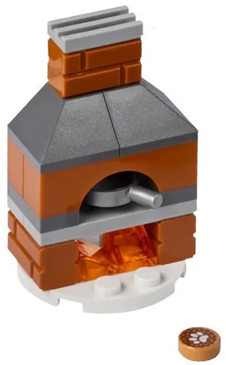 Advent Calendar 2023, Friends (Day 15) - Fireplace / Oven with Frying Pan and Paw Print Tile