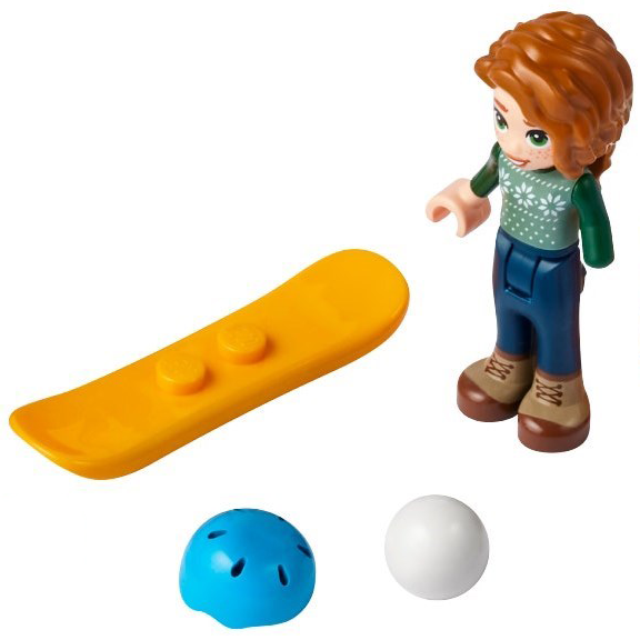 Advent Calendar 2023, Friends (Day  1) - Autumn with Snowboard, Helmet, and Snowball