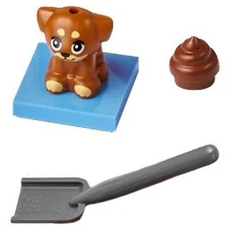 Advent Calendar 2023, Friends (Day  3) - Dark Orange Puppy Dog, Poop and Shovel