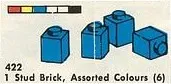 1 Stud Brick, Assorted Colours (6)