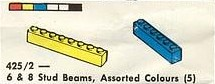 6 & 8 Stud Beams, Assorted Colours (5)