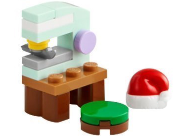 Advent Calendar 2024, Friends (Day 15) - Sewing Machine, Stool, and Santa Hat