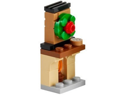 Advent Calendar 2024, Friends (Day 21) - Fireplace and Mantel with Wreath