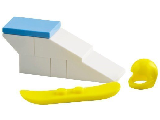 Advent Calendar 2024, Friends (Day  3) - Snowboard, Helmet, and Slope