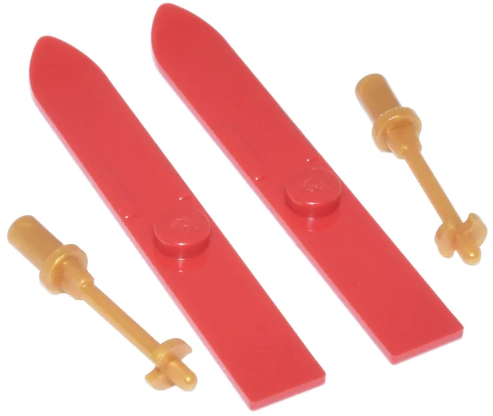 Advent Calendar 2026, Friends (Day 10) - Red Skis and Pearl Gold Ski Poles