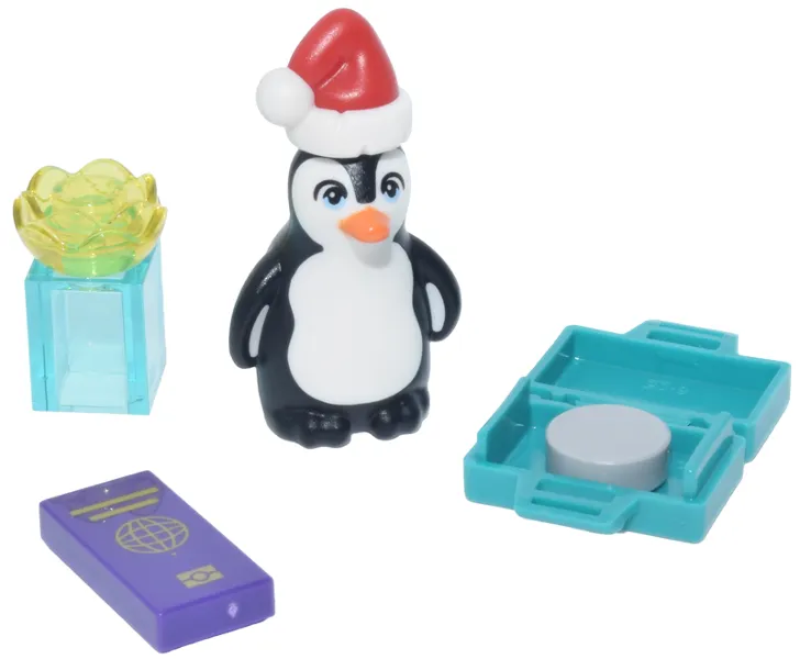 Advent Calendar 2026, Friends (Day 24) - Penguin, Present, Suitcase and Passport