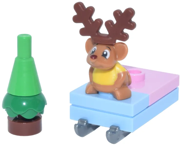 Advent Calendar 2026, Disney Princess (Day  3) - Gus with Reindeer Antlers, Sled and Tree