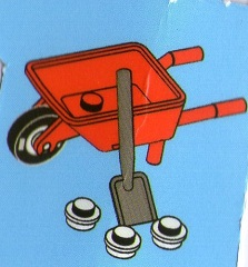 Advent Calendar 2012, City (Day 20) - Wheelbarrow with Spade and Snow