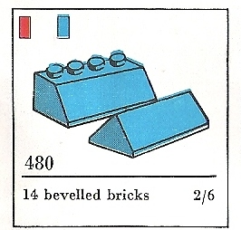 Slopes and Slopes Double 2 x 4, Red (The Building Toy)