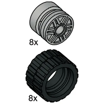 Small Wide Tires and Hubs