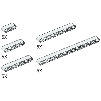 Simple and Motorized Mechanisms White Beams Pack