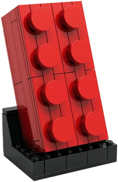 Buildable 2 x 4 Red Brick