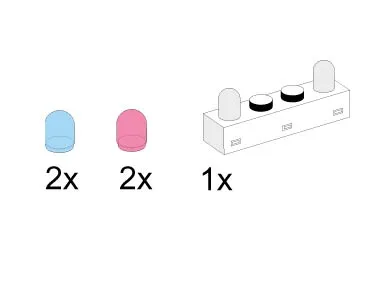 1 x 4 Lighting Brick and 4 Colour Globes