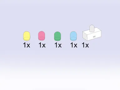 1x2 Lighting Brick and 4 Colour Globes