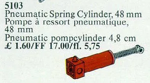 Pneumatic Spring Cylinder, 48mm, Red