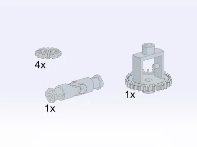 Universal Joint, Differential Housing, Point Wheels