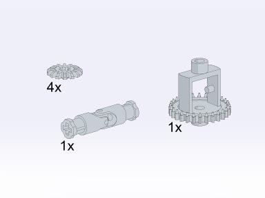 Universal Joint, Differential Housing, Point Wheels