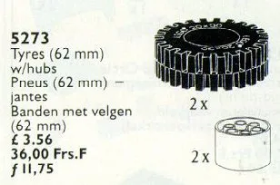 Tires (62mm) with Hubs