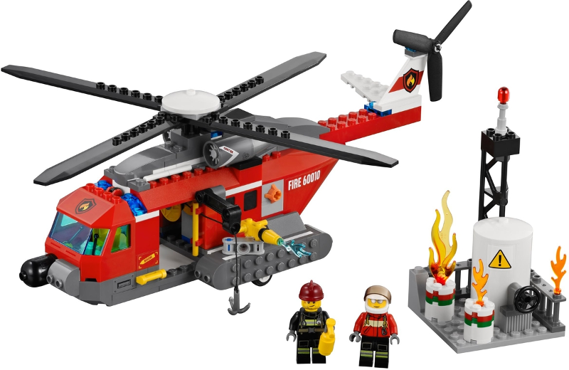 Fire Helicopter {Studs on Side Version}