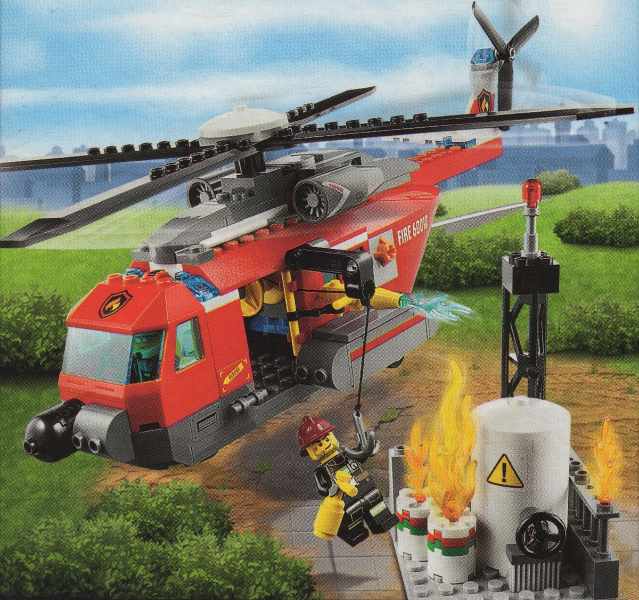 Fire Helicopter {Red Stripe on Side Version}