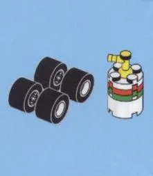 Advent Calendar 2013, City (Day 16) - Wheels and Oil Barrel