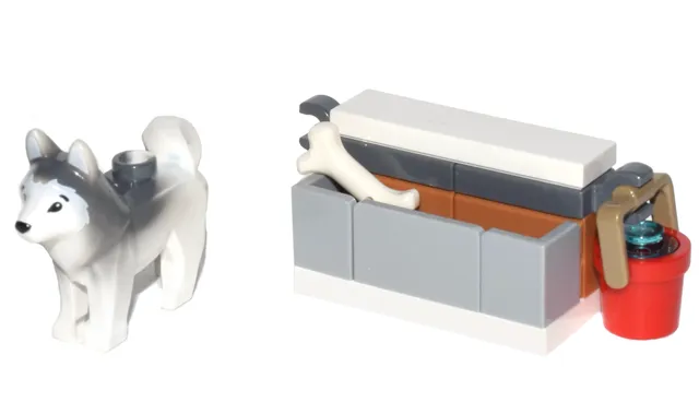 Advent Calendar 2016, City (Day 22) - Dog with Stand, Water Bucket and Bone