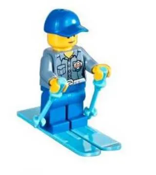 Advent Calendar 2017, City (Day 13) - Coast Guard Worker with Skis and Ski Poles